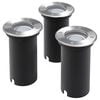 vidaXL Outdoor LED Ground Lights 3 pcs Round