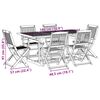 vidaXL 7 Piece Garden Dining Set 180x90x75 cm Solid Wood Acacia