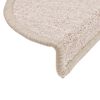 vidaXL Stair Mats 15 pcs 56x17x3 cm Taupe Half Round