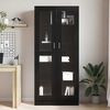 vidaXL Book Cabinet Black oak 82.5 x 30.5 x 185 cm Engineered Wood