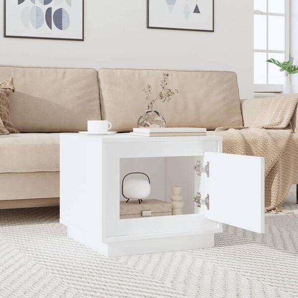 vidaXL Coffee Table White 51x50x44 cm Engineered Wood