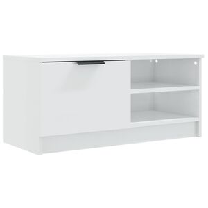 vidaXL TV Cabinet High Gloss White 80x35x36.5 cm Engineered Wood