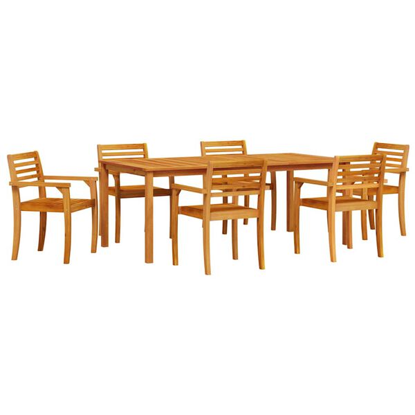 vidaXL Garden Dining Set 9 pcs Brown Solid Acacia Wood
