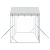 vidaXL Outdoor Dog Kennel with Roof Silver 6x2x2.5 m Galvanised Steel