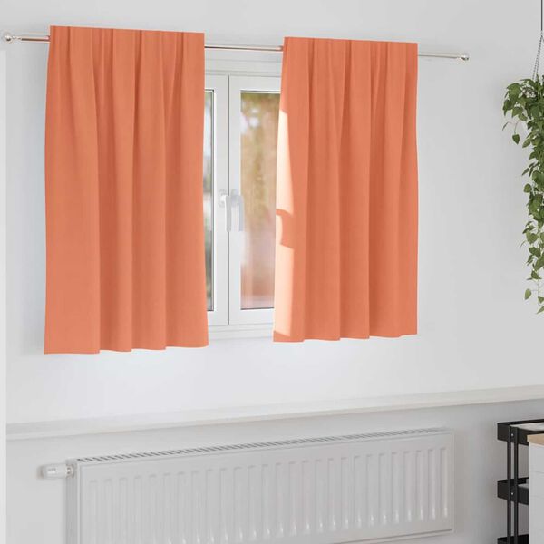 vidaXL Blackout Curtains with Rings 2 pcs Terracotta 140 x 140 cm