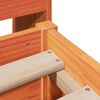 vidaXL Bed Frame without Mattress Wax Brown 140x200 cm Solid Wood Pine