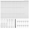 vidaXL Hexagonal Fence Ground Fix 100 x 1 m Galvanised Steel Silver