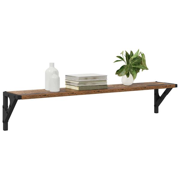 vidaXL Wall Shelves 2 pcs Old Wood 80 x 15 x 15.5 cm Engineered Wood