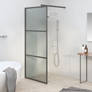 vidaXL Shower walls Black 80 x 195 cm Glass and Aluminium