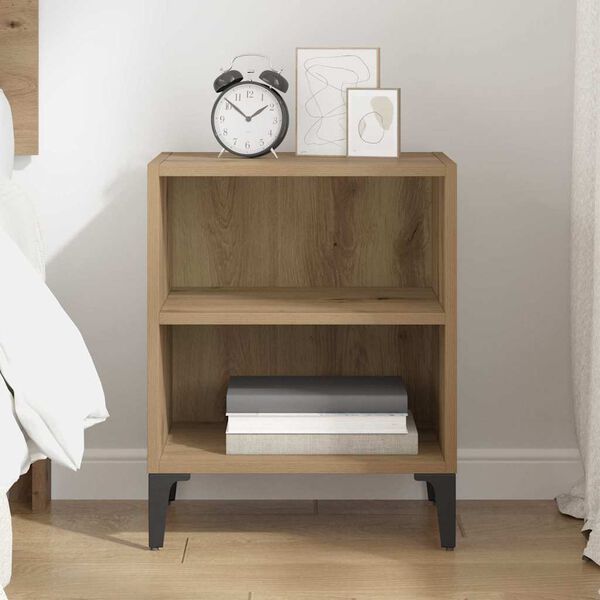 vidaXL Bedside Cabinet Artisan oak 40 x 30 x 50 cm Engineered wood