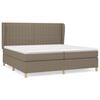 vidaXL Box Spring Bed with Mattress Taupe 200x200 cm Fabric