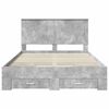 vidaXL Bed Frame Concrete Grey 140 x 200 cm Engineered Wood