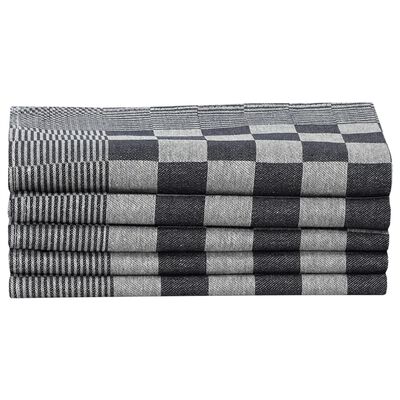 vidaXL 10 Piece Towel Set Black and White Cotton