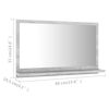 vidaXL Bathroom Mirror Concrete Grey 60x10.5x37 cm Engineered Wood