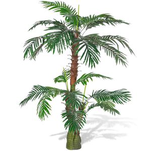 vidaXL Artificial Plant | Green | Plastic, Iron wire, Wood | Tall