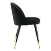 Venture Home Dining Chairs 2 pcs Velvet Velvet Black and Brass