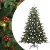 vidaXL Artificial Christmas Tree with 300 LEDs with Stand Green 180 cm