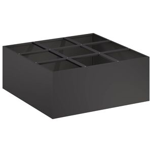 vidaXL Garden Planter Black 100 x 100 x 20 cm Cold-rolled Steel