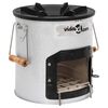 vidaXL Camping Wood Stove Silver 45x25x26 cm Steel