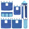 vidaXL Curtains for Loft Bed with Tower Blue Polyester