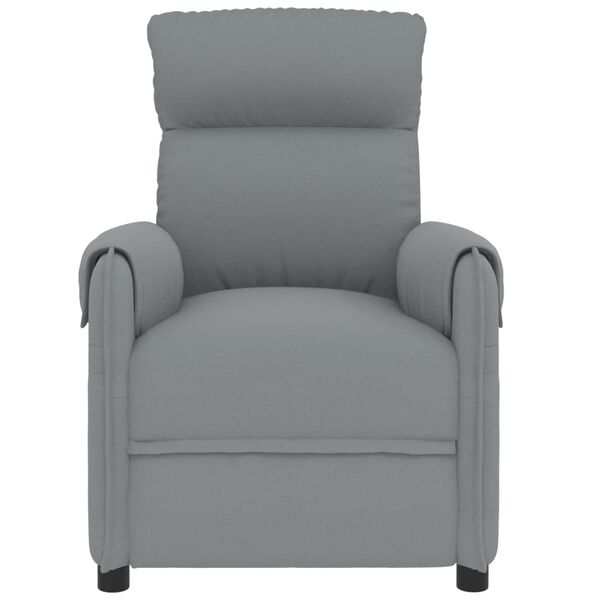 vidaXL Massage Chair Light Grey Fabric