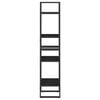 vidaXL 4-Tier Book Cabinet Black 40x30x140 cm Solid Pine Wood