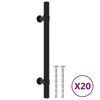 vidaXL Cabinet Handles 20 pcs Black 128 mm Stainless Steel