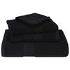 vidaXL Bath Towels "FROGN" 4 pcs Black 100x150 cm 360 gsm