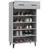 vidaXL Shoe Cabinet Grey Sonoma 60x35x105 cm Engineered Wood