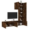 vidaXL 5 Piece TV Wall Units Smoked Oak Engineered Wood