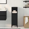 vidaXL Bathroom Cabinet Black Oak 30 x 30 x 100 cm Engineered Wood
