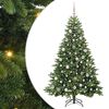 vidaXL Artificial Christmas Tree with 300 LEDs Green 180 cm PE and PVC