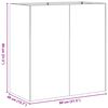 vidaXL Planter White 80x40x80 cm Cold-rolled Steel