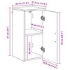 vidaXL Bathroom Cabinet Wall-mounted with Door White 30 x 31.5 x 61 cm
