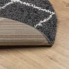 vidaXL Shaggy Rug PAMPLONA High Pile Modern Black and Cream &Oslash; 160 cm