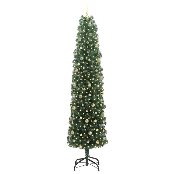 vidaXL Artificial Christmas Tree with 300 LEDs with Stand Green 240 cm