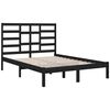 vidaXL Bed Frame without Mattress Black Solid Wood 140x190 cm