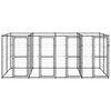 vidaXL Outdoor Dog Kennel Steel 9.68 m²