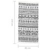 vidaXL Rug Black and White 80x150 cm Cotton