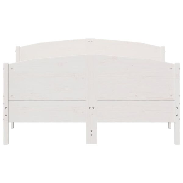vidaXL Bed Frame without Mattress White 120x200 cm Solid Wood Pine