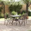 vidaXL Garden Table Set 5 pcs Bronze Cast Aluminium