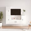 vidaXL 4 Piece TV Cabinet Set White Engineered Wood