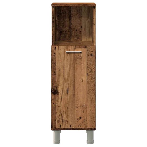 vidaXL Bathroom Cabinet Old Wood 30x30x95 cm Engineered Wood