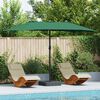 vidaXL Garden Parasol Green 385 x 209 x 244 cm Polyester and Steel