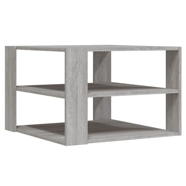 vidaXL Coffee Table Grey Sonoma 58x58x40 cm Engineered Wood