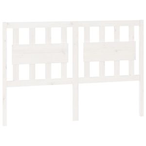 vidaXL Bed Headboard White 125.5x4x100 cm Solid Wood Pine