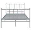 vidaXL Bed Frame without Mattress Grey Metal 120x200 cm
