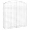 vidaXL Arched Gabion Basket 200x50x200/220 cm Galvanised Iron