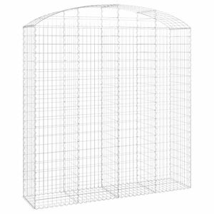 vidaXL Arched Gabion Basket 200x50x200/220 cm Galvanised Iron