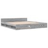 vidaXL Bed Frame with Drawers without Mattress Grey Sonoma 180x200 cm Super King